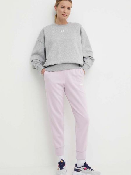 Розовые однотонные спортивные штаны Puma