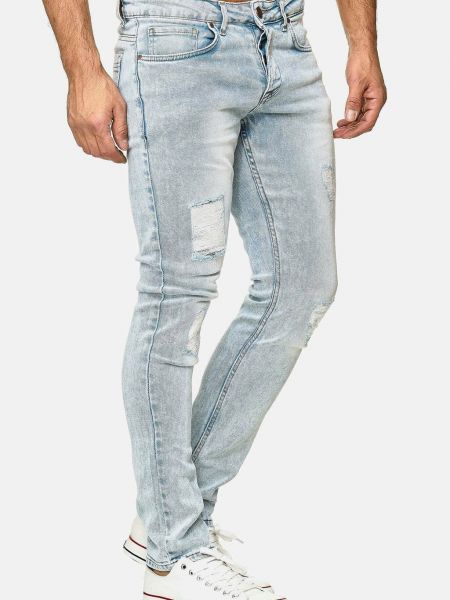 Приталенные джинсы скинни слим Tazzio синие