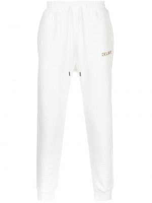 Спортни панталони бродирани Delantic бяло
