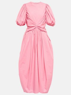 Bavlněné midi šaty Cecilie Bahnsen růžové