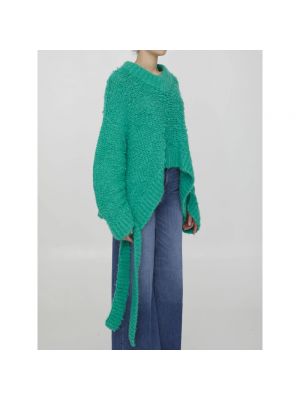 Dzianinowy sweter The Attico zielony
