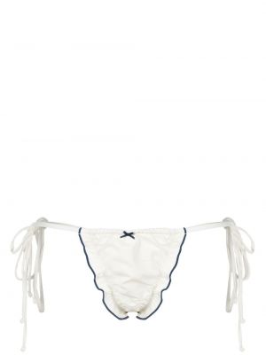 Nylonowe bikini z kokardką Frankies Bikinis - biały