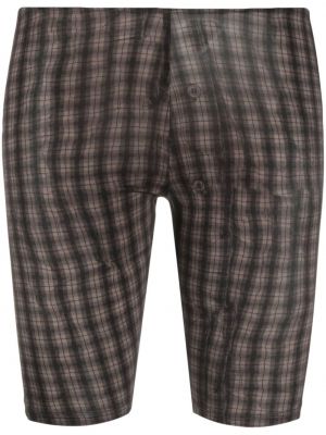 Volnene kratke hlače s karirastim vzorcem s potiskom Paloma Wool