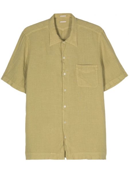 Lanena srajca Massimo Alba zelena