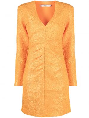 Robe de soirée à col v en jacquard Gestuz orange