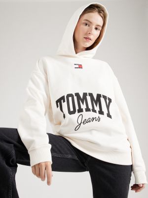 Oversized mikina s kapucňou Tommy Jeans biela