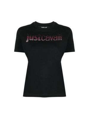 Koszulka z dżerseju Just Cavalli czarna