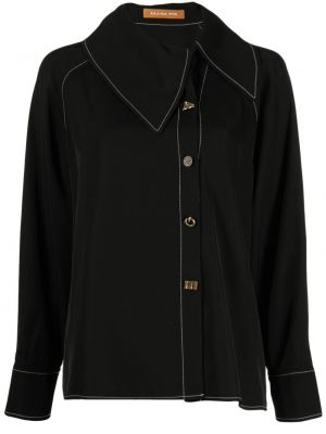 Ασύμμετρη μπλούζα Rejina Pyo μαύρο