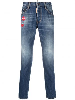 Blugi skinny slim fit Dsquared2 albastru