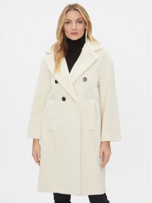 Μάλλινο παλτό χειμωνιάτικο Marella λευκό