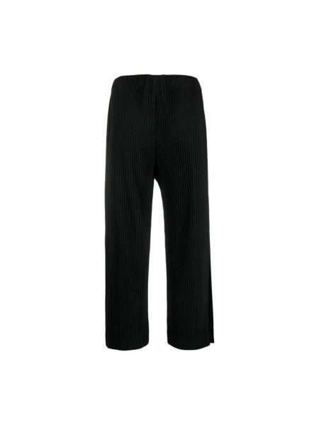 Pantalones rectos plisados Issey Miyake negro