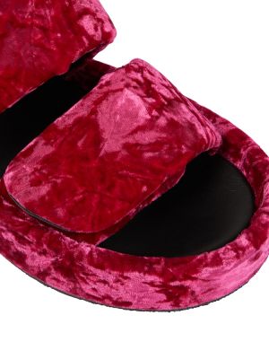 Zamatové sandále Dries Van Noten ružová