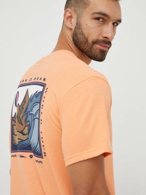 Тениска с дълъг ръкав с принт Quiksilver оранжево