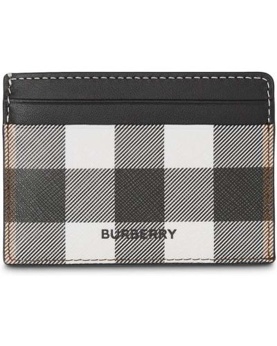 Trykt sjekket lommebok Burberry svart