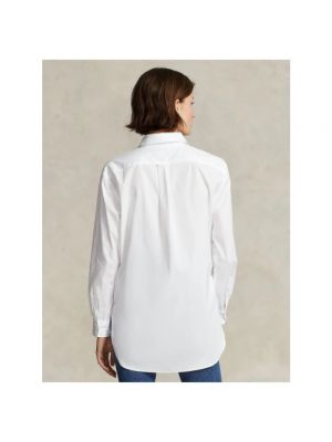 Blusa de algodón Polo Ralph Lauren blanco