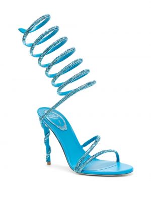 Sandales à imprimé en cristal René Caovilla bleu