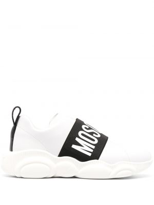 Trykt sneakers Moschino hvit