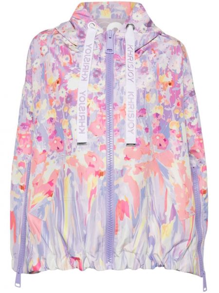 Pernata jakna s cvjetnim printom s printom Khrisjoy ljubičasta