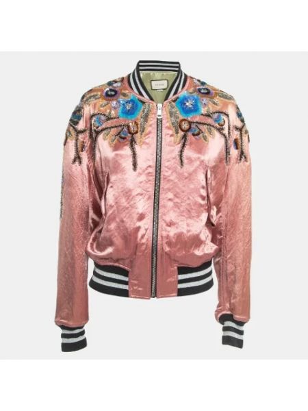 Satynowa kurtka Gucci Vintage różowa