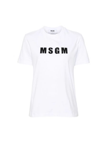 Koszulka z nadrukiem Msgm biała
