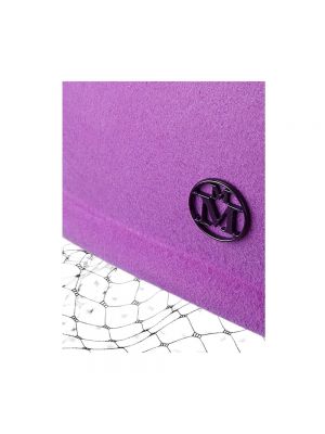 Gorra de lana de fieltro Maison Michel violeta