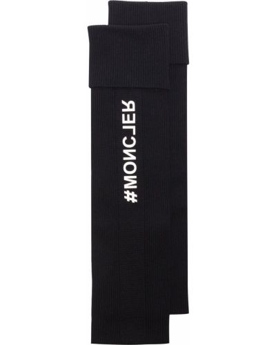Чорапи бродирани Moncler черно