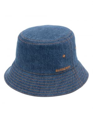 Haftowany kapelusz Burberry niebieski