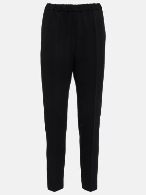 Pantalon slim en crêpe Dries Van Noten noir