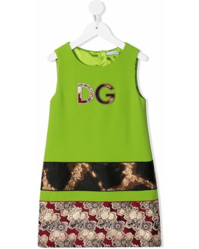 Šaty Dolce & Gabbana Kids, zelená