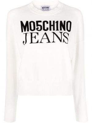 Žakárový bavlněný svetr Moschino