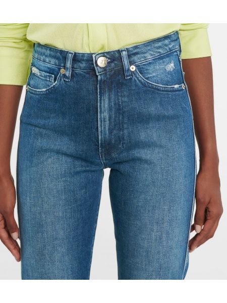 Slim fit skinny džíny s vysokým pasem 3x1 N.y.c. modré