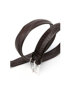Cinturón de cuero de espiga Orciani marrón