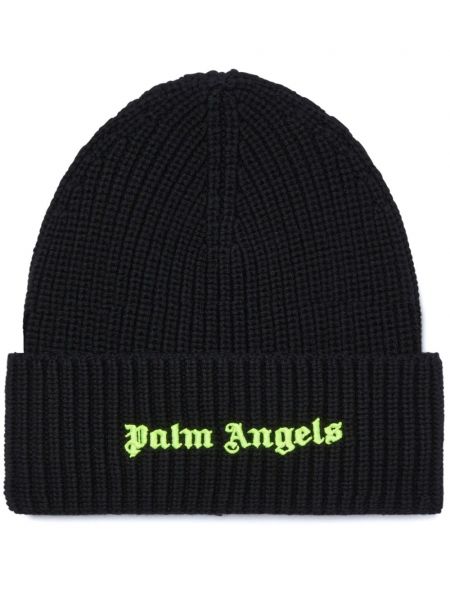 Işlemeli bere Palm Angels siyah