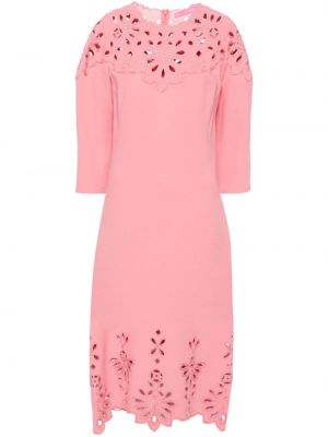 Φόρεμα από κρεπ Ermanno Scervino ροζ