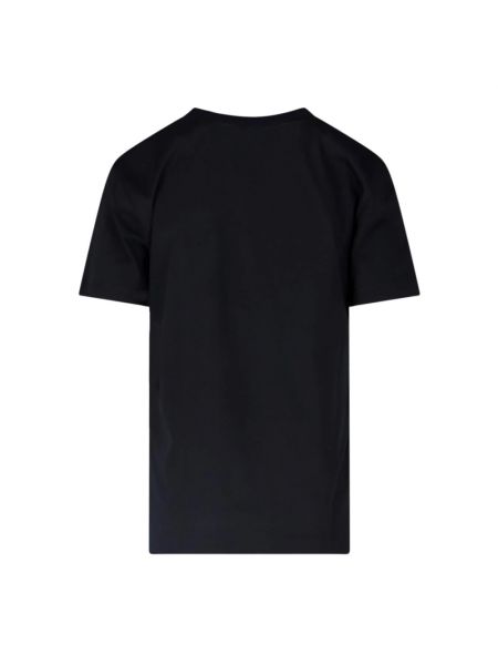 Camiseta de algodón de cuello redondo Patou negro
