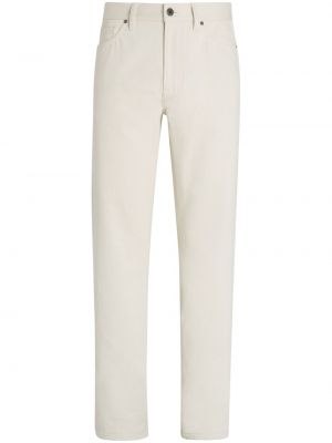 Bavlnené džínsy s rovným strihom Zegna biela