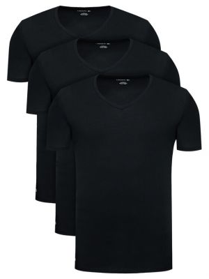 Marškinėliai slim fit Lacoste juoda