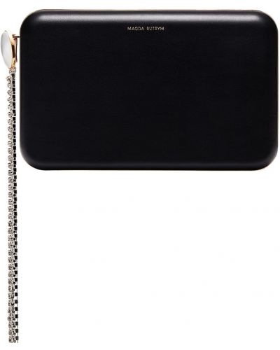 Leder clutch Magda Butrym schwarz