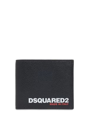 Δερμάτινος πορτοφόλι Dsquared2 μαύρο