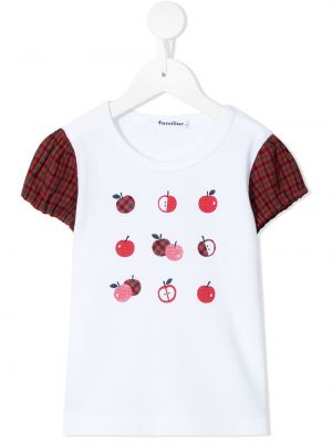 T-shirt con stampa Familiar bianco