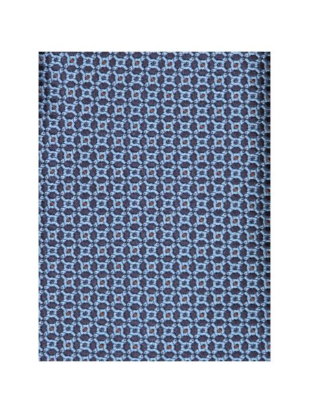 Corbata de seda de punta puntiaguda Canali azul
