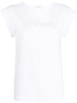 Camiseta con escote v Peserico blanco