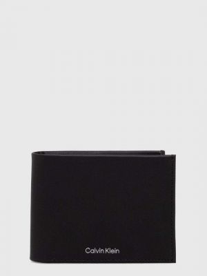 Кожаный большой кошелек Calvin Klein черный