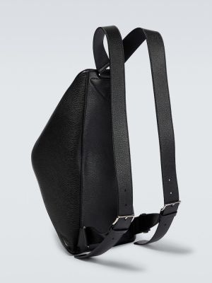 Kožený batoh Prada čierna