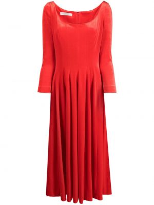 Midi suknele velvetinis Philosophy Di Lorenzo Serafini raudona
