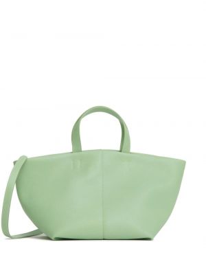 Kožená nákupná taška Mansur Gavriel zelená