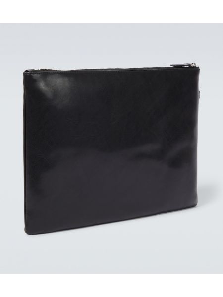 Кожени чанта Balenciaga черно