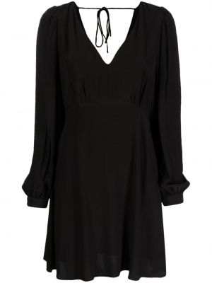 Φόρεμα με λαιμόκοψη v Tommy Hilfiger μαύρο
