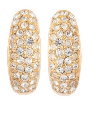 Pendientes de cristal Christian Dior dorado