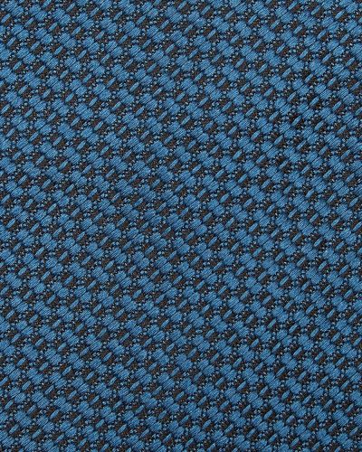 Corbata con bordado Ermenegildo Zegna azul